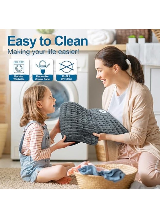 وسادة تدفئة كهربائية لتخفيف آلام الظهر والجسم - مفرش حراري بـ 6 مستويات حرارة وفصل تلقائي للظهر والبطن والأكتاف - 16×24 إنش - Image 2